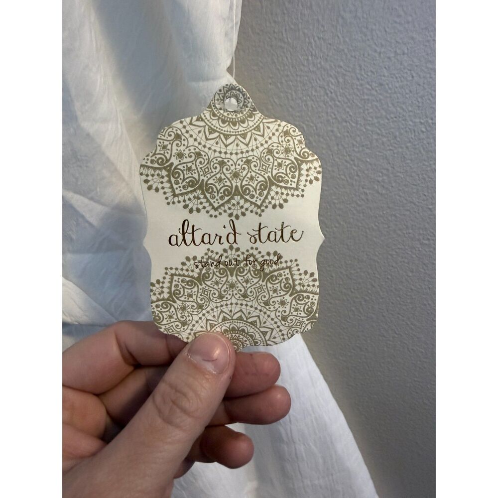 Altar'd State White Ruffle Mini Dress - NWT - Size Small - Picture 4 of 10